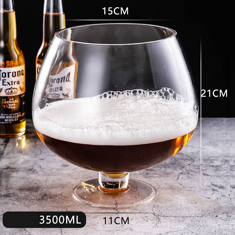 Household Large-Capacity Glass Tall Beer Mug