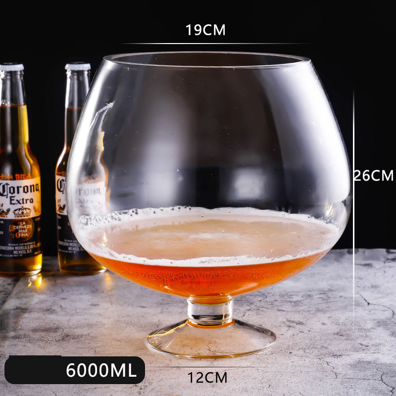 Household Large-Capacity Glass Tall Beer Mug