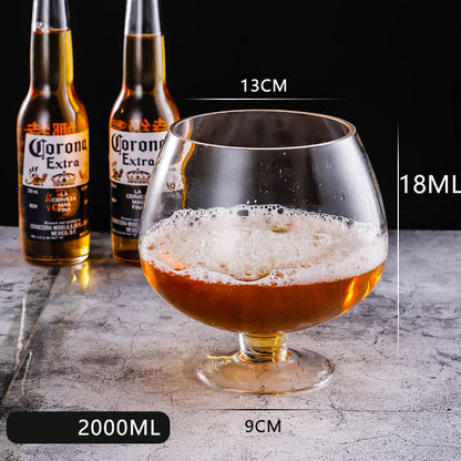 Household Large-Capacity Glass Tall Beer Mug
