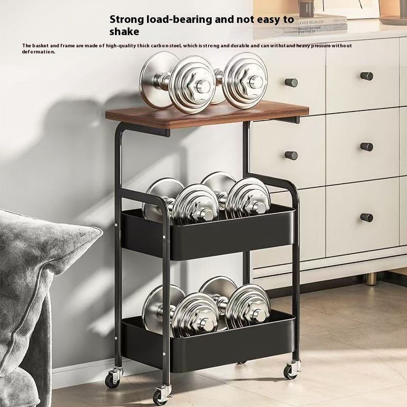 Removable Double-layer Coffee Table Trolley Living Room Sofa Storage Table