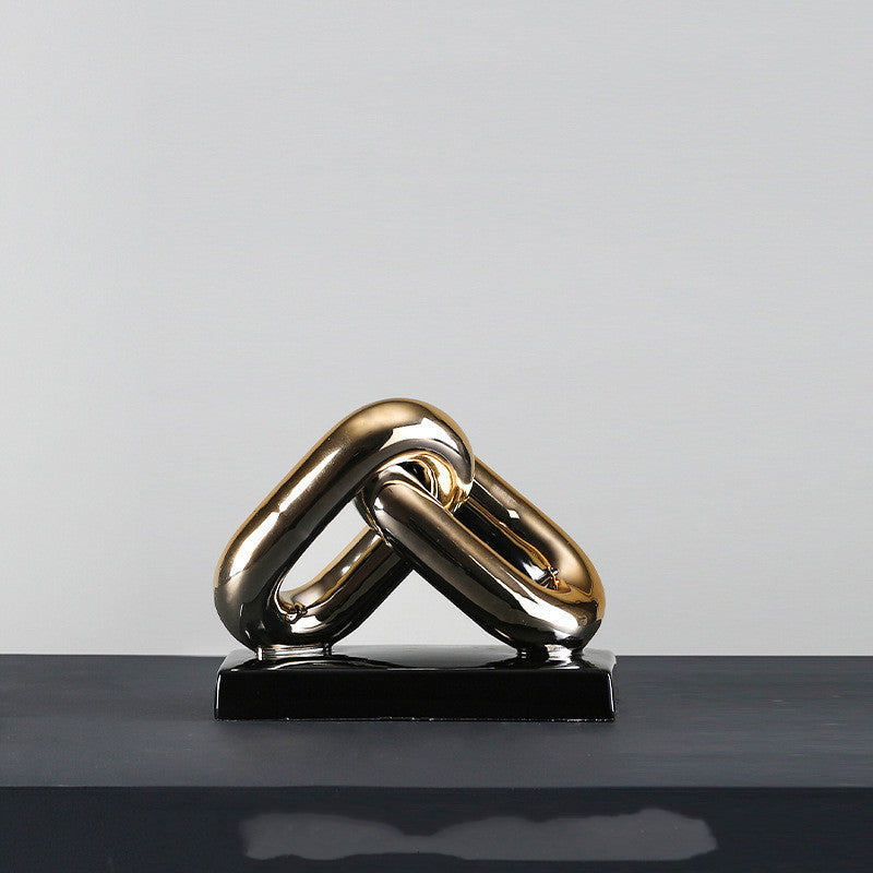 Creative Chain Shape Decoration Soft Decoration Handicraft Ceramic Decoration