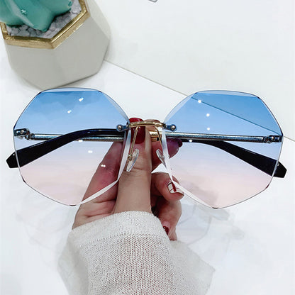 Glasses Cut-edge Polygonal Ladies Sunglasses