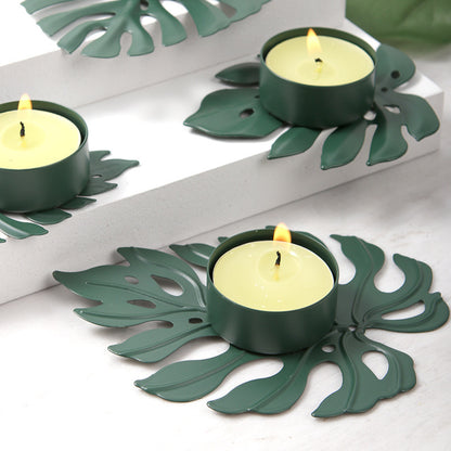 candle Holder Candlelight Dinner Props Creative Metal turtle Leaf Ornament Candle Holder