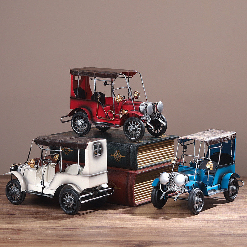 Wrought Iron Car Wine Cabinet Decoration Decoration Living Room Handicraft Decoration