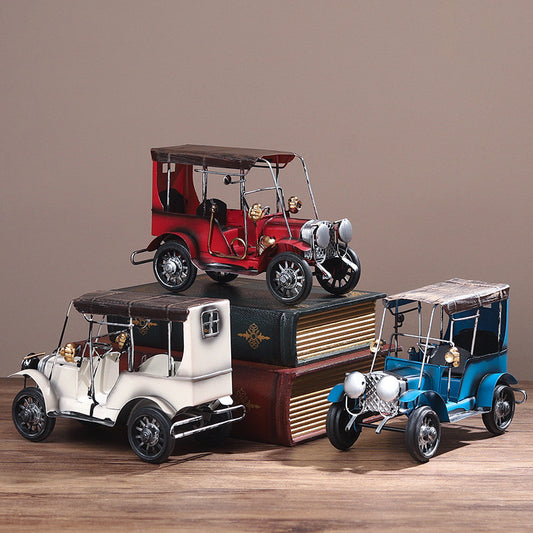 Wrought Iron Car Wine Cabinet Decoration Decoration Living Room Handicraft Decoration