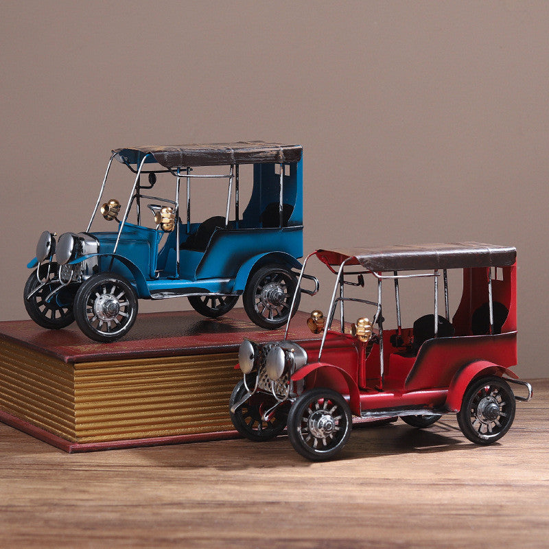 Wrought Iron Car Wine Cabinet Decoration Decoration Living Room Handicraft Decoration