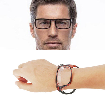 High Quality Slap On Wrist Folding Reading Glasses Wrist Watch Glasses Magnet hanging neck to Carry Presbyopia Glasses 1.5 2.5