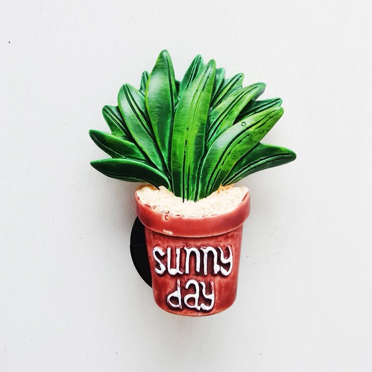 Car Air Outlet Perfume Clip Creative Simulation Potted Cactus Car Air Conditioner Air Outlet Clip Car Decoration
