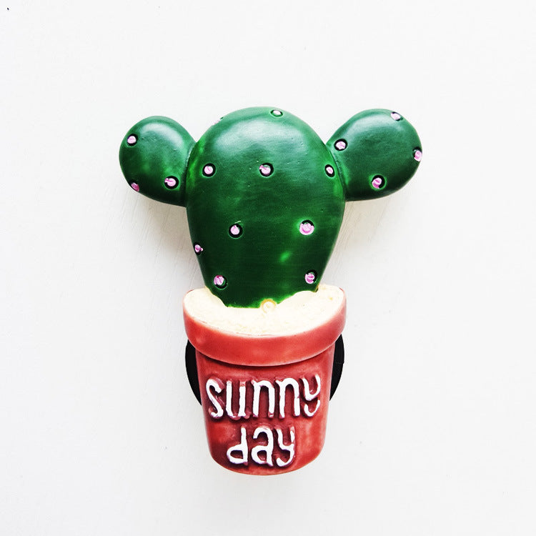 Car Air Outlet Perfume Clip Creative Simulation Potted Cactus Car Air Conditioner Air Outlet Clip Car Decoration