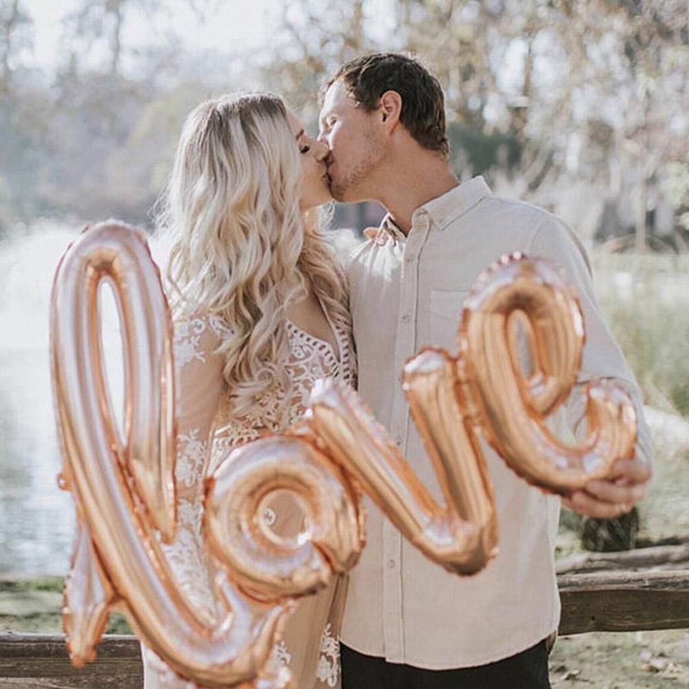 43-inch One-piece Love Balloon Aluminum Film Letter Balloon