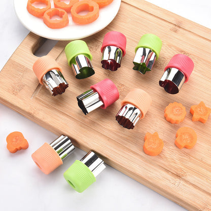 Star Heart Shape Vegetables Cutter Plastic Handle 3Pcs Portable Cook Tools Stainless Steel Fruit Cutting Die Kitchen Gadgets