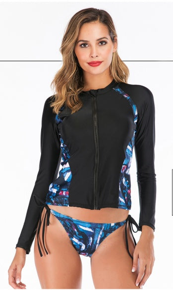 Long-Sleeved Surfing Suit, Sunscreen Split Triangle Diving Suit, Hot Spring Was Thin, Sports And Leisure Models