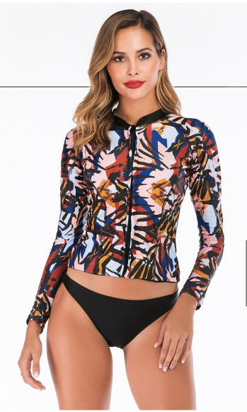 Long-Sleeved Surfing Suit, Sunscreen Split Triangle Diving Suit, Hot Spring Was Thin, Sports And Leisure Models