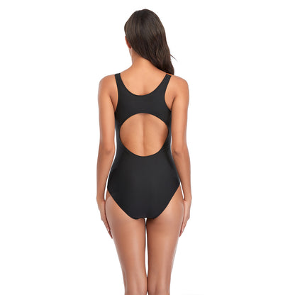 Comfortable Swimsuit Athletic Women'S Sports Color-Blocking Triangle One-Piece Swimsuit