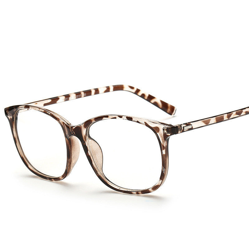 Flat Glasses Retro Student Glasses Frame Unisex Large Frame Flat Lens