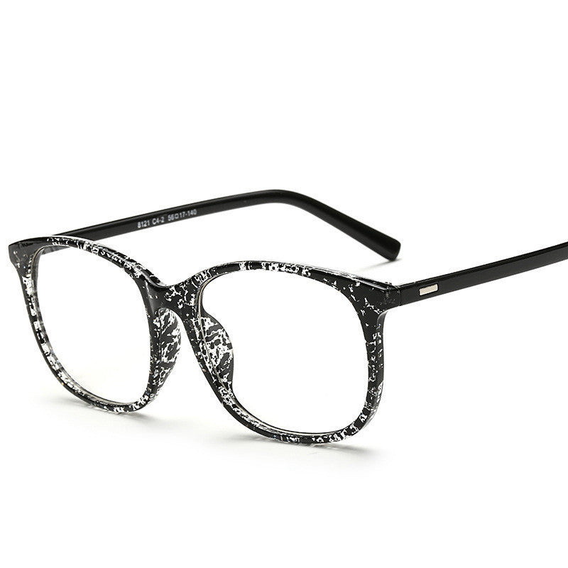 Flat Glasses Retro Student Glasses Frame Unisex Large Frame Flat Lens