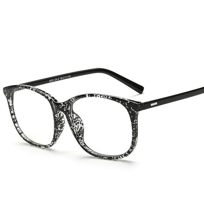 Flat Glasses Retro Student Glasses Frame Unisex Large Frame Flat Lens