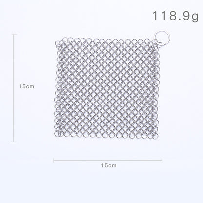 316 Cast Iron Cleaner Kitchen Rust Pot Pans Cleaning Scrubber Steel Rust Remover Scraper Brush Kit Metal Cleaning Brush
