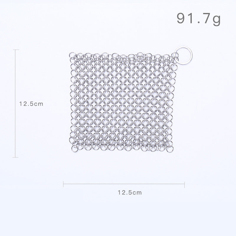 316 Cast Iron Cleaner Kitchen Rust Pot Pans Cleaning Scrubber Steel Rust Remover Scraper Brush Kit Metal Cleaning Brush