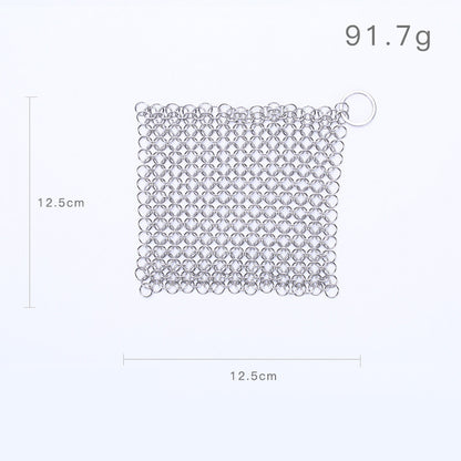 316 Cast Iron Cleaner Kitchen Rust Pot Pans Cleaning Scrubber Steel Rust Remover Scraper Brush Kit Metal Cleaning Brush