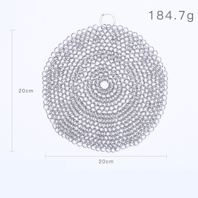 316 Cast Iron Cleaner Kitchen Rust Pot Pans Cleaning Scrubber Steel Rust Remover Scraper Brush Kit Metal Cleaning Brush