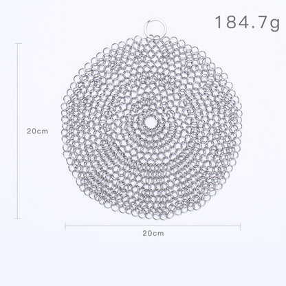 316 Cast Iron Cleaner Kitchen Rust Pot Pans Cleaning Scrubber Steel Rust Remover Scraper Brush Kit Metal Cleaning Brush