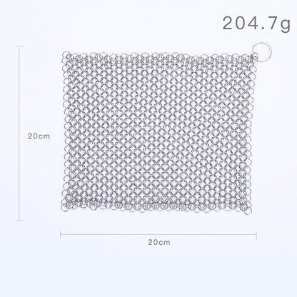 316 Cast Iron Cleaner Kitchen Rust Pot Pans Cleaning Scrubber Steel Rust Remover Scraper Brush Kit Metal Cleaning Brush