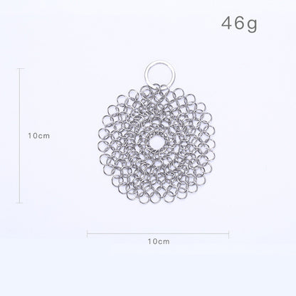 316 Cast Iron Cleaner Kitchen Rust Pot Pans Cleaning Scrubber Steel Rust Remover Scraper Brush Kit Metal Cleaning Brush