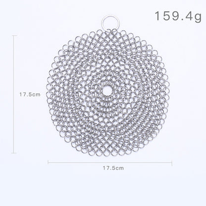 316 Cast Iron Cleaner Kitchen Rust Pot Pans Cleaning Scrubber Steel Rust Remover Scraper Brush Kit Metal Cleaning Brush