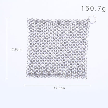 316 Cast Iron Cleaner Kitchen Rust Pot Pans Cleaning Scrubber Steel Rust Remover Scraper Brush Kit Metal Cleaning Brush