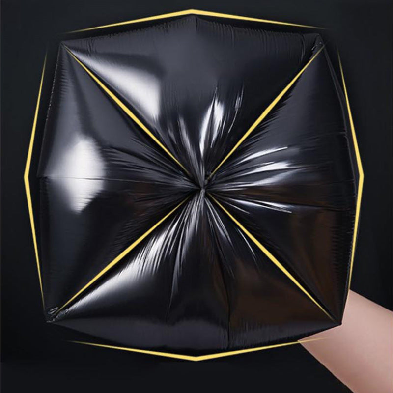 Household Garbage Bags Household Thickened Large Black Flat Mouth Garbage Bags Wholesale Disposable Plastic Bags Kitchen