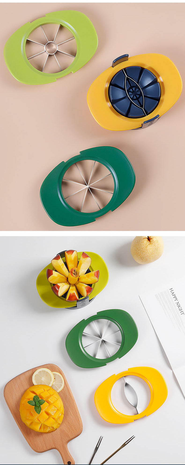 German Cut Fruit Artifact Slicer Orange Mango Pit and Split Kitchen Multifunctional Cutter