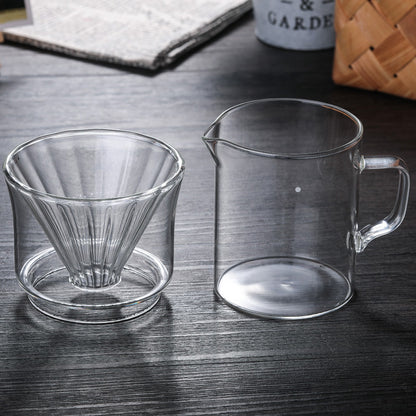 Heat-Resistant Glass Coffee Pot Double Glass Coffee Filter Cup