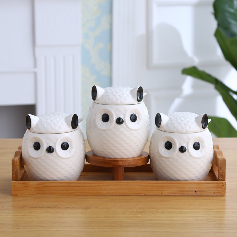 Household Ceramic Kitchen Spice Box Set