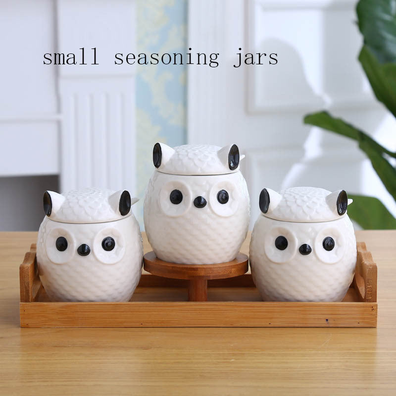 Household Ceramic Kitchen Spice Box Set