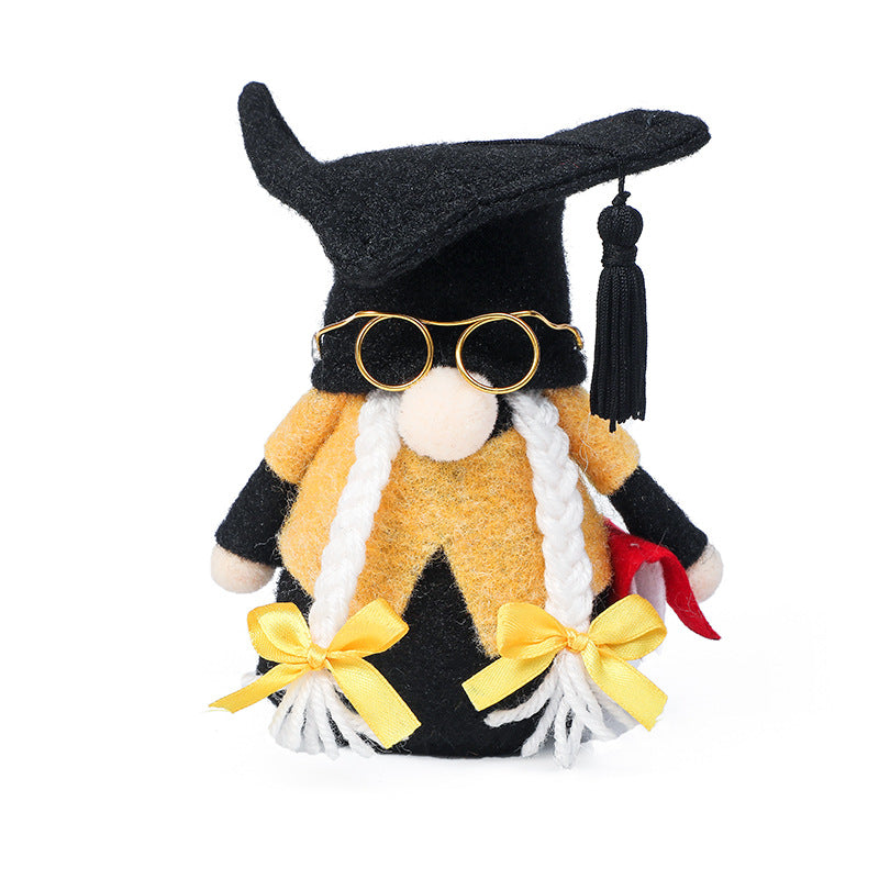 Black Doctor Hat Faceless Doll Cute Doll
