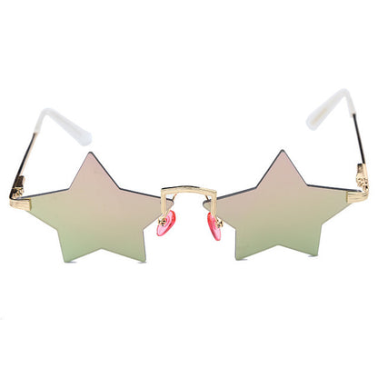 Rimless Star Fashion Small Sun glasses