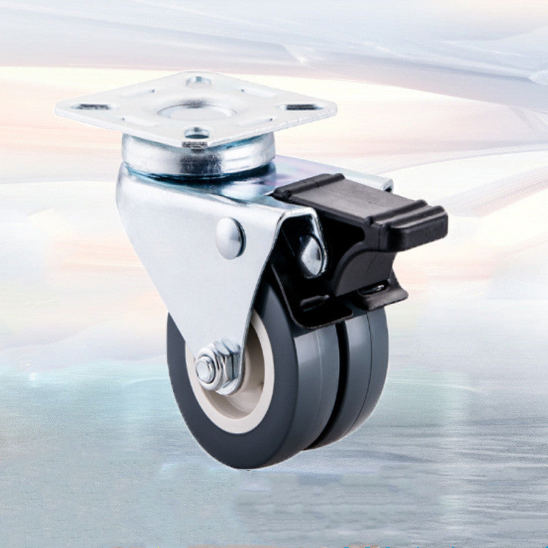 Two-wheeled Medical Office Rubber Wheels With Brake