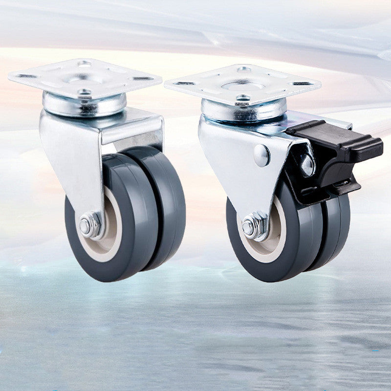 Two-wheeled Medical Office Rubber Wheels With Brake