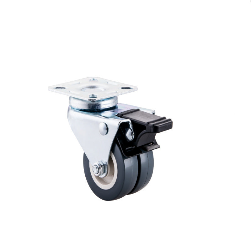 Two-wheeled Medical Office Rubber Wheels With Brake