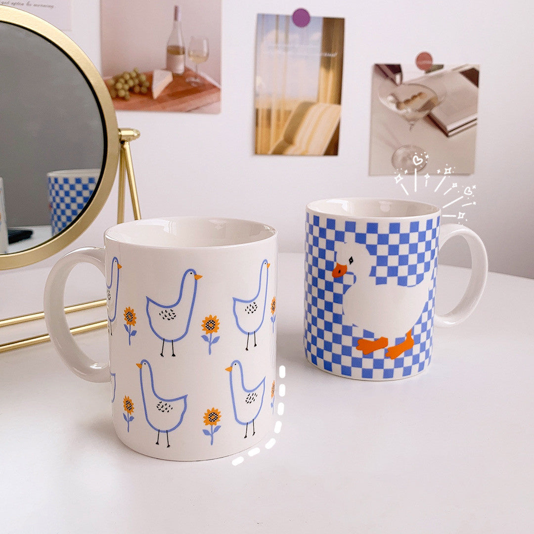 Ceramic Mug Cute Refueling Duck Milk Mug
