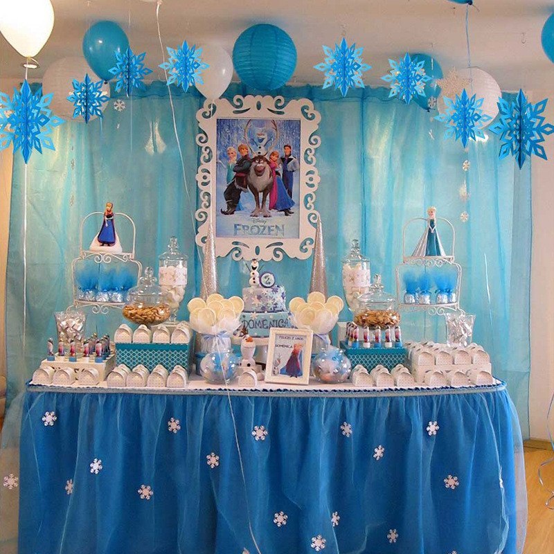 6 Pcs Set Cardboard 3D Hollow Snowflake Hanging Ornaments New Year's Christmas Decorations For Home Party Decoration