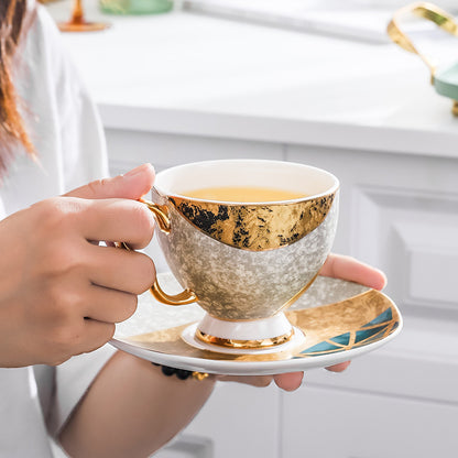 Bone China Coffee Cup and Saucer Set