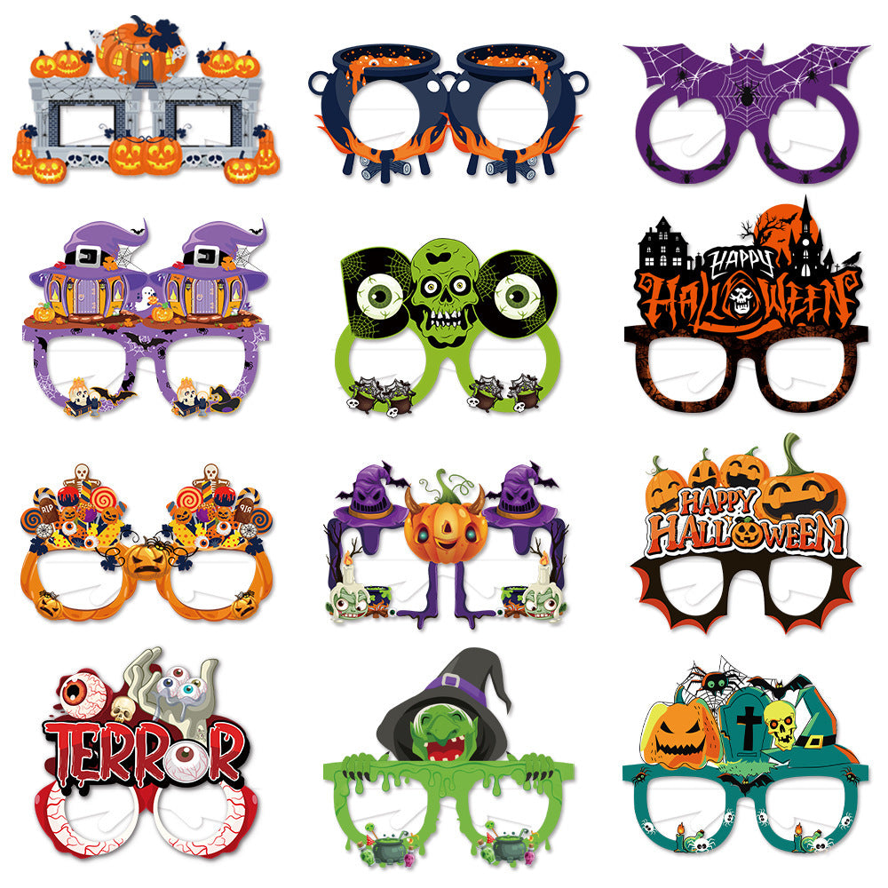 Halloween Paper Glasses Scene Decoration Funny