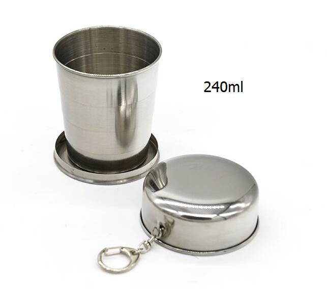 Stainless steel telescopic cup folding cup