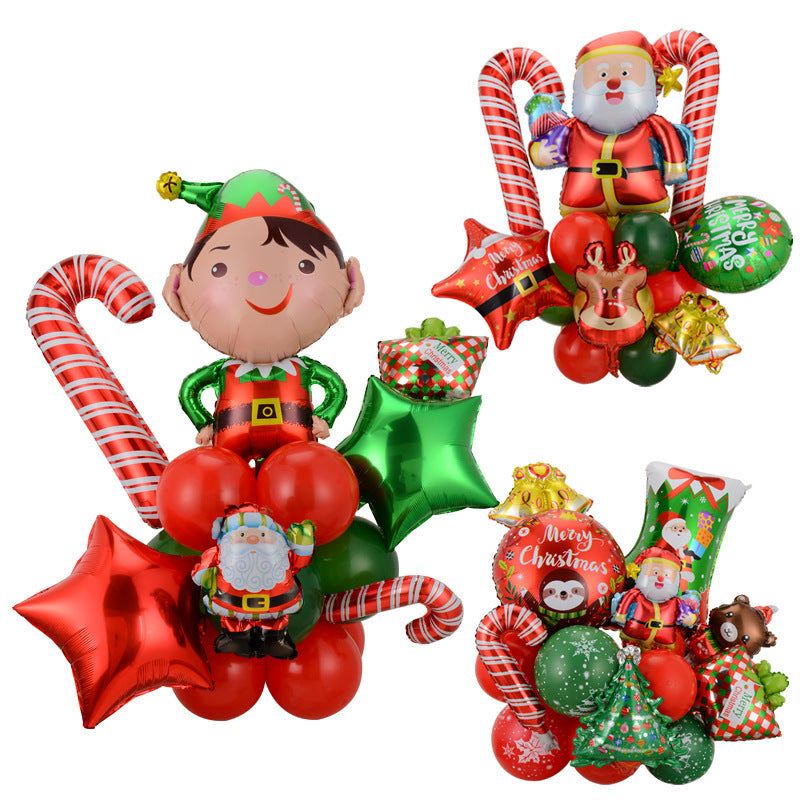 2024 Christmas Party Combination New Year Decoration Atmosphere Layout Aluminum Foil Balloon Set