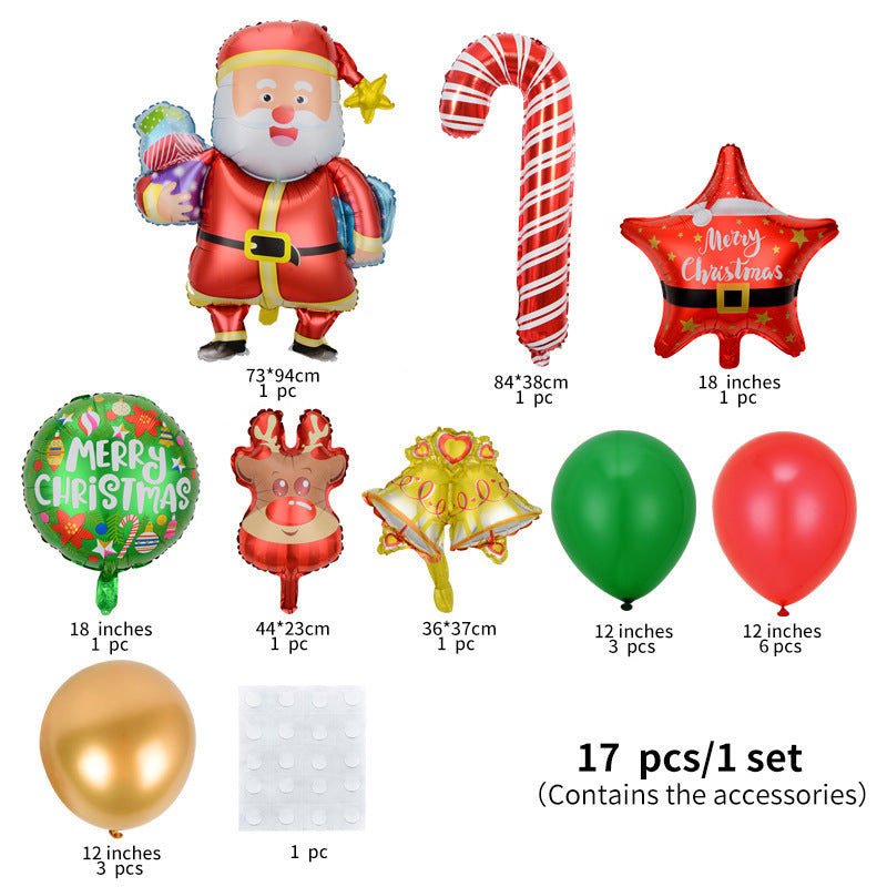 2024 Christmas Party Combination New Year Decoration Atmosphere Layout Aluminum Foil Balloon Set