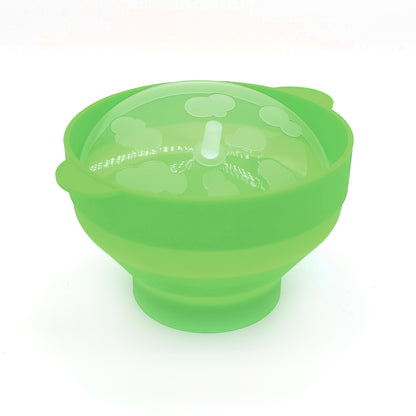 Kitchen Microwave Oven Popcorn Machine Silicone Small Popcorn Bucket Bowl With Cover Foldable