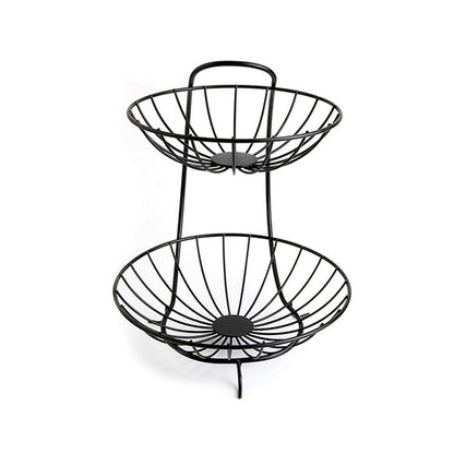 Creative Metal Fruit Basket Rack Living Room Fruit Drain Basket Home Iron Fruit Snack Bowl Storage Basket Desktop Kitchen Organ