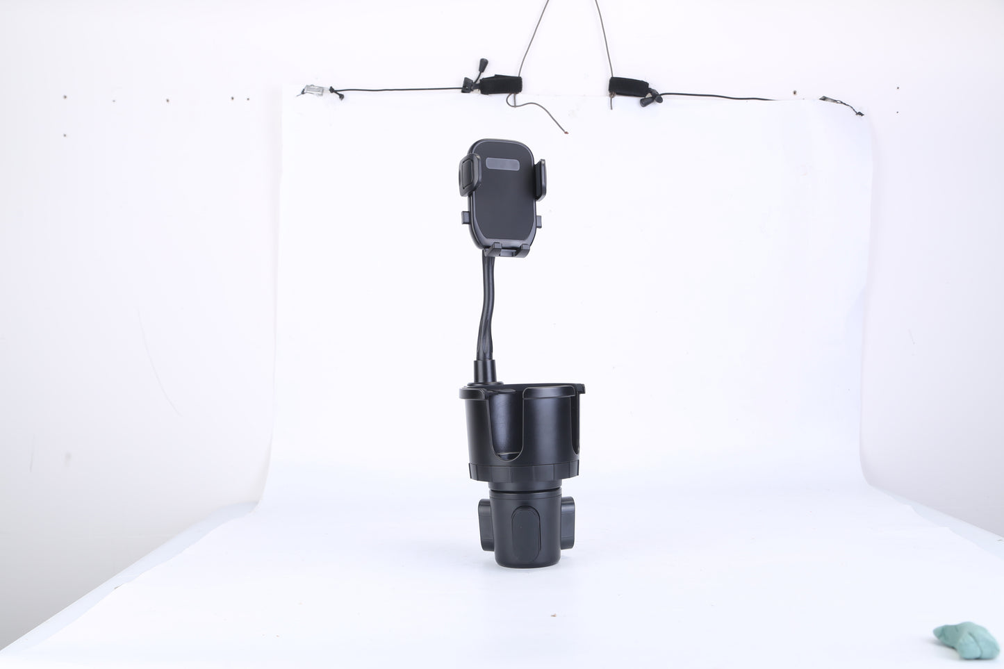 1Pc 2 In 1 Car Cup Phone Holder Automotive Drink Holder With 360 Degree Rotating Gooseneck Phone Mount Adjustable Base Fit For Most Phones Cups Vehicles